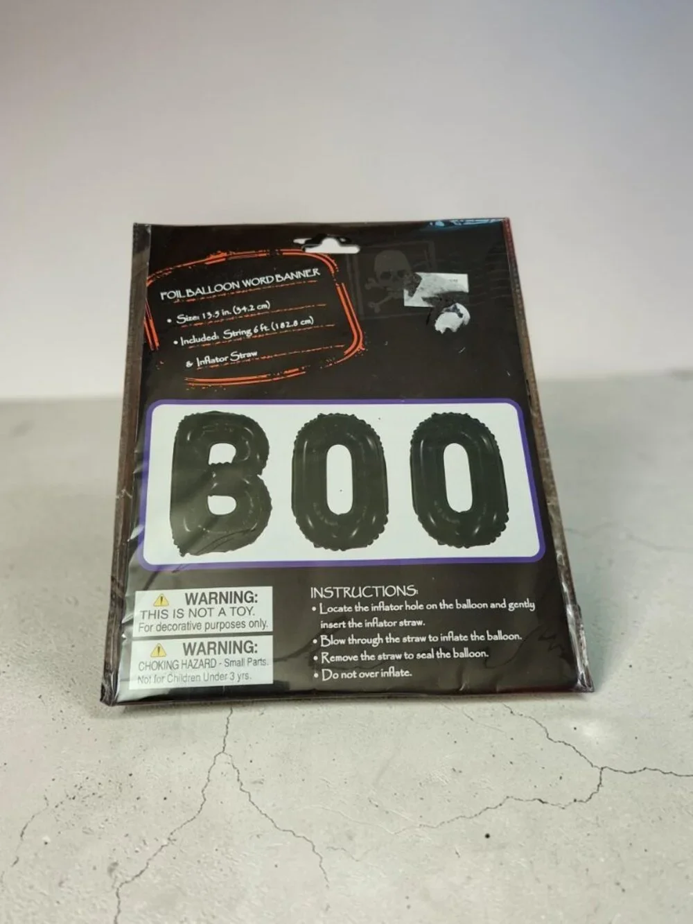 BOO Foil Balloon Banner Halloween Party Decor New